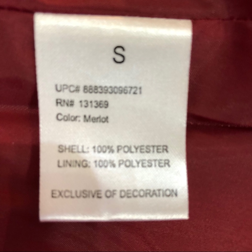 Short Burgundy Red Trench Coat by Rampage - Picture 9 of 9